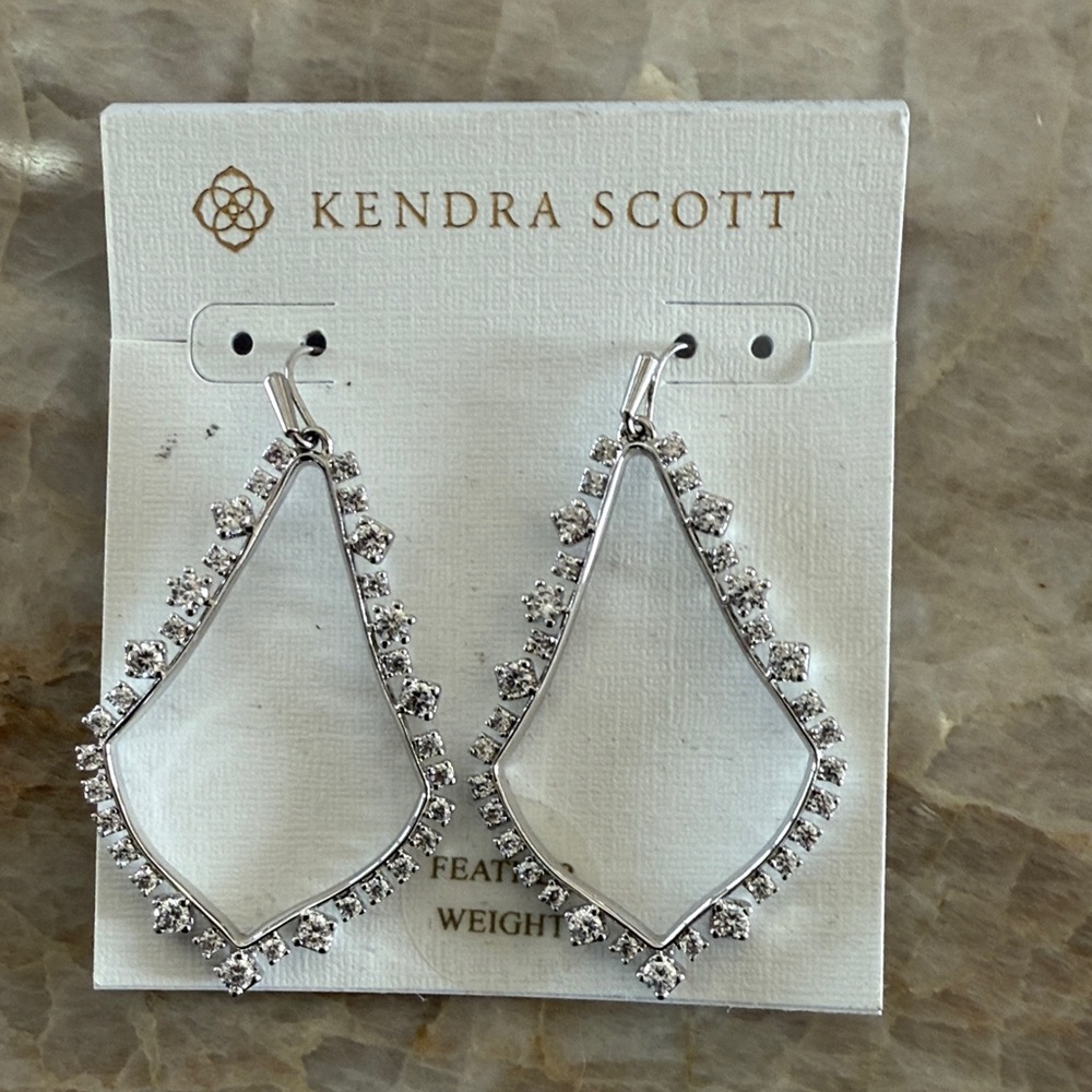 Kendra Scott Silver Crystal Earrings